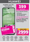 Huawei Nova Y61 Smartphone-On 1GB Red Top Up Core More Data