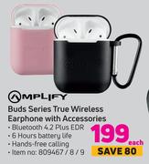 Amplify Buds Series True Wireless Earphone With Accessories-Each