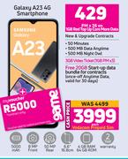Samsung A23 4G Smartphone-On 1GB Red Top Up Core More Data