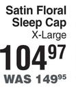 Donna Satin Floral Sleep Cap X-Large