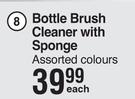 Baby Things Bottle Brush Cleaner With Sponge Assorted Colours-Each