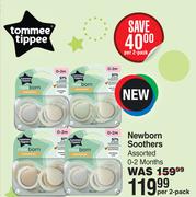 Tommee Tippee Newborn Soothers Assorted 0-2 Months-Per 2 Pack