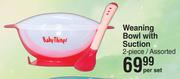Baby Things Weaning Bowl With Suction 2 Piece Assorted-Per Set