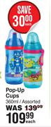 Nuby Pop Up Cups Assorted-360ml Each