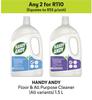 Handy Andy Floor & All Purpose Cleaner All Variants-For Any 2 x 1.5L