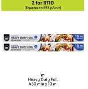 M Heavy Duty Foil 450mm-For 2 x 10m