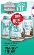 Body Fit Shake & Slim Assorted-600g Each