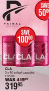 Primal CLA-3 x 90 Softgel Capsules