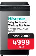 Hisense 14Kg Top Loader Washing Machine WTJA1402T