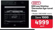 Defy 600mm Slimline Thermofan Eye Level Oven DBO489E