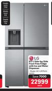 LG 617L Side By Side Frost Free Fridge With Ice & Water Dispenser GC-L257SLXL