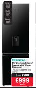 Hisense 347L Bottom Fridge/Freezer With Water Dispenser H450BMIB-WD