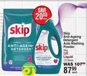 Skip Anti Ageing Detergent Auto Washing Powder 2Kg Or Liquid 1.5L-Each