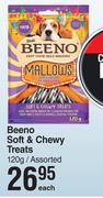 Beeno Soft & Chewy Treats Assorted-120g Each