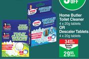 Home Butler Toilet Cleaner 4 x 20g Tablets Or Descaler Tablets 4 x 20g Tablets-Each