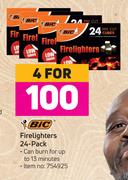 BIC Firelighters-4 x 24's Per Pack