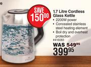 Stellar 1.7L Cordless Glass Kettle