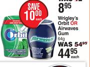 Wrigley's Orbit Or Airwaves Gum-64g Each