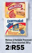 Melrose & Parmalat Processed Cheese Slices Assorted-For 2 x 200g