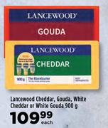 Lancewood Cheddar, Gauda, White Cheddar Or White Gouda-900g Each
