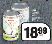 Spar Coconut Milk Assorted-400ml Each
