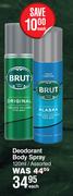 Brut Deodorant Body Spray Assorted-120ml Each