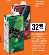 Robertson Winery Crispy Dry White,Extra Light White,Natural Sweet White,Natural Sweet Rose-1Ltr