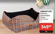 Vibrant Life Medium Square Bed Tartan (All Variants)-Each