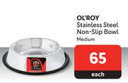 OL'Roy Stainless Steel Non-Slip Bowl Large-Each