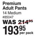 Softi Premium Adult Pants 14 Medium-Per Pack