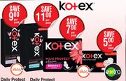 Kotex Daily Protect Pantyliners Scented Or Unscented 16 Pack-Per Pack