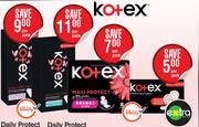 Kotex Daily Protect Pantyliners Scented Or Unscented 40 Pack-Per Pack