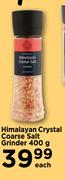 6Himalayan Crystal Coarse Salt Grinder-400g Each