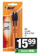 Bic Crystal Blue Or Red-2s Each