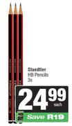 Staedtler HB Pencils-3s Each