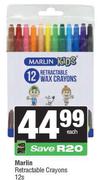 Marlin Retractable Crayons-12s