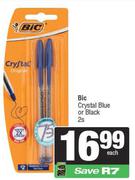 Bic Crystal Blue Or Black-2s Each