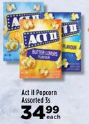 Act II Popcorn Assorted-3s Each
