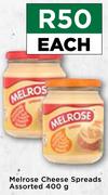 Melrose Cheese Spreads Assorted-400g Each
