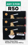 Udles Chow Mein Noodles Assorted-For 3 x 400g