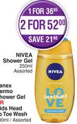 Nivea Shower Gel Assorted-For 2 x 250ml