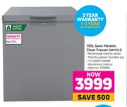 Defy 195L Satin Metallic Chest Freezer DMF513