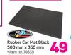 Moto Rubber Car Mat (Black) 500mm x 350mm