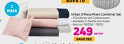 Urban 3 Piece Plain Comforter Set-Per Set