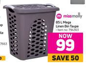 Miss Molly 85L Mega Linen Bin (Taupe)