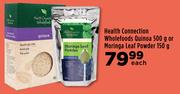 Health Connection Wholefoods Quinoa 500g Or Moringa Leaf Powder 150g-Each