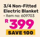 Pure Pleasure 3/4 Non Fitted Electric Blanket