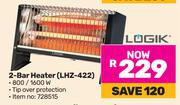 Logik 2 Bar Heater LHZ-422