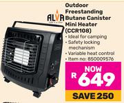 Alva Outdoor Freestanding Butane Canister Mini Heater CCR108