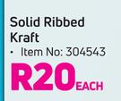 Solid Ribbed Kraft-Each